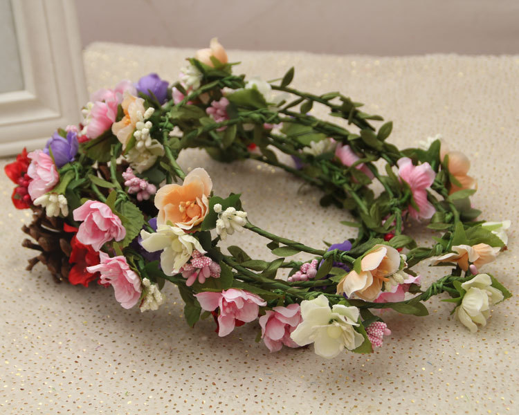 200米布质柳叶 铁丝绿叶藤条 diy编织花环材料仿真绿叶柳条