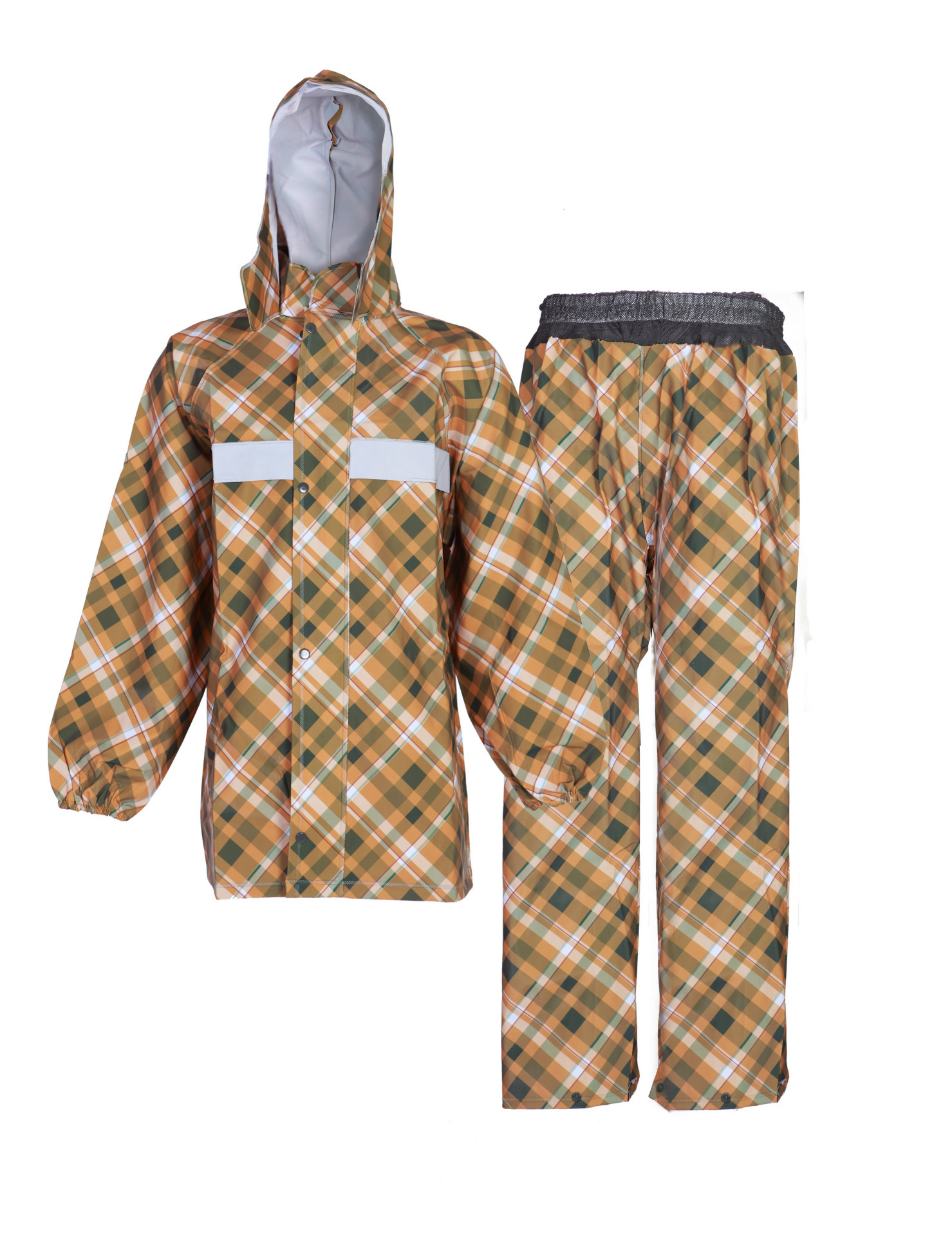 套装户外徒步登山雨衣工地垂钓雨衣高端加厚针织布雨衣一件代发