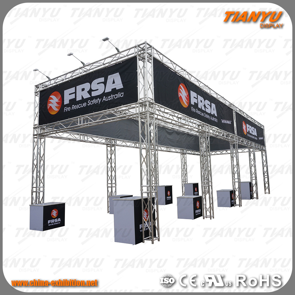 厂家供应 展示设计桁架 特装6*9桁架展位 舞台背景加厚铝合金展架