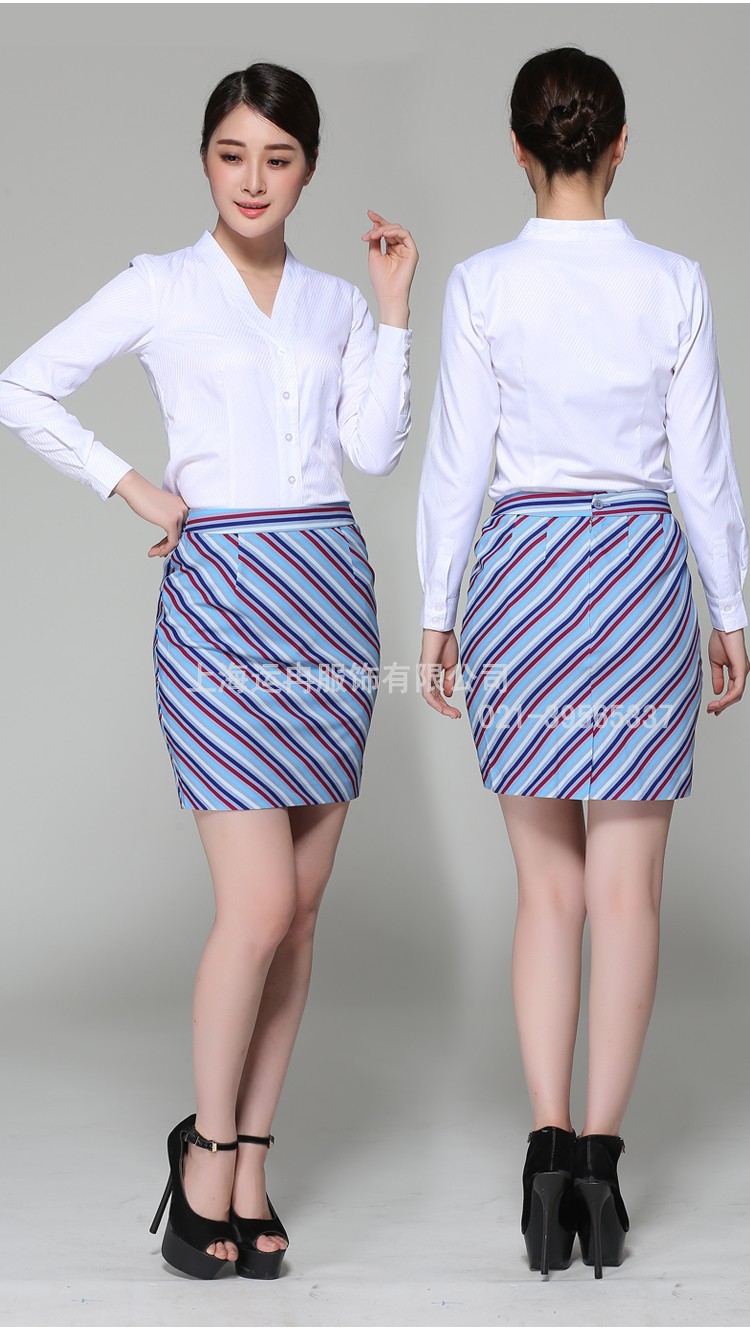 南方航空服职业套装春季新款空姐服长袖衬衫条纹裙子批发厂家定制