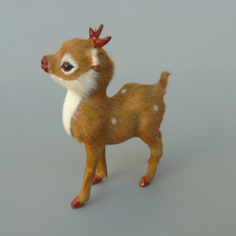 bjd娃娃摄影道具 仿真鹿娃 仿真皮毛动物 家居摆件手工艺品