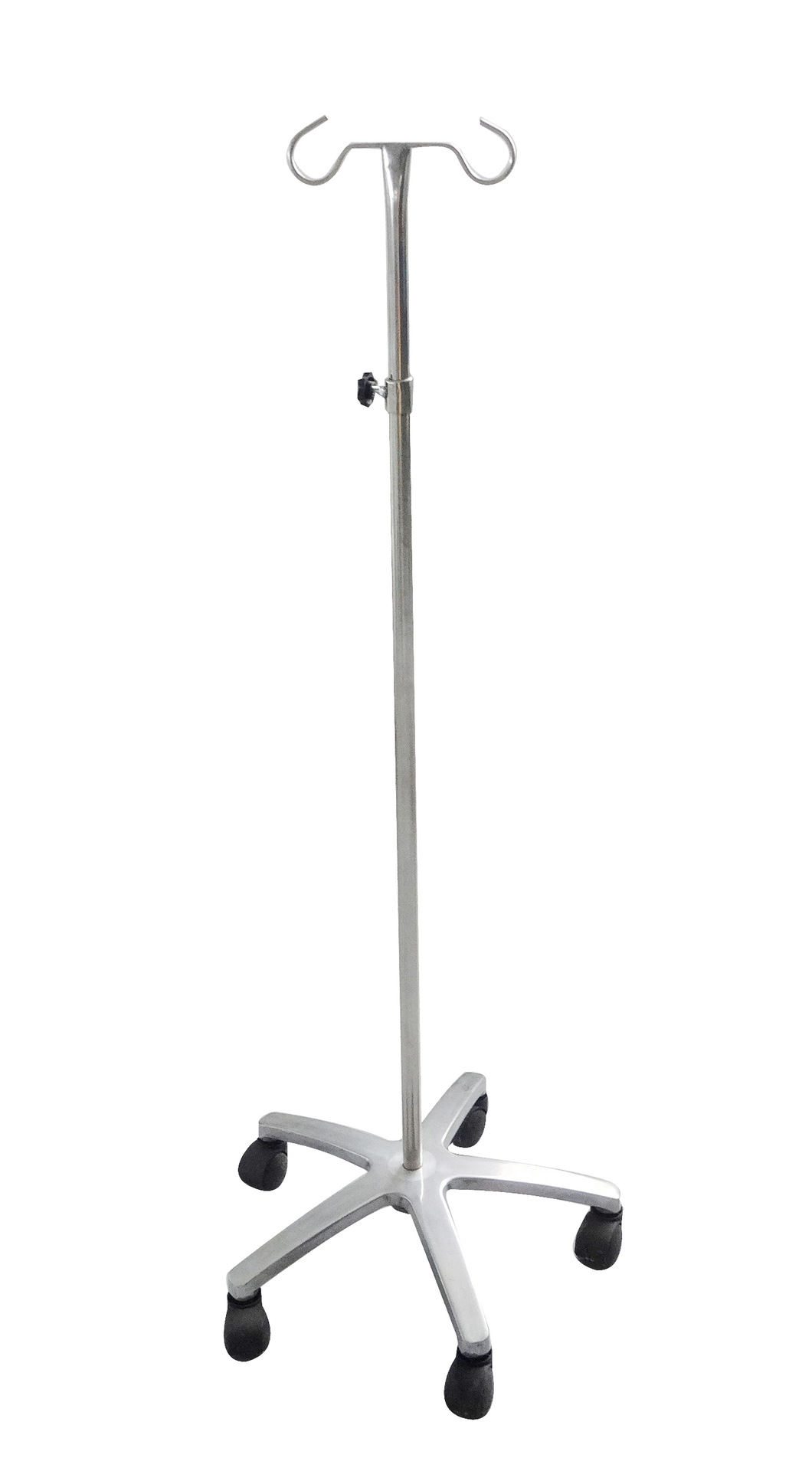 不锈钢移动输液架 床用点滴架 五爪落地吊瓶架 多勾输液盐水架