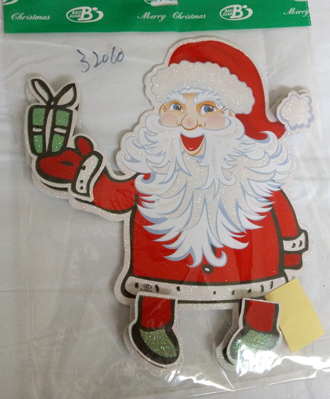 卡通圣诞老人贴画圣诞贴画圣诞节橱窗装饰圣