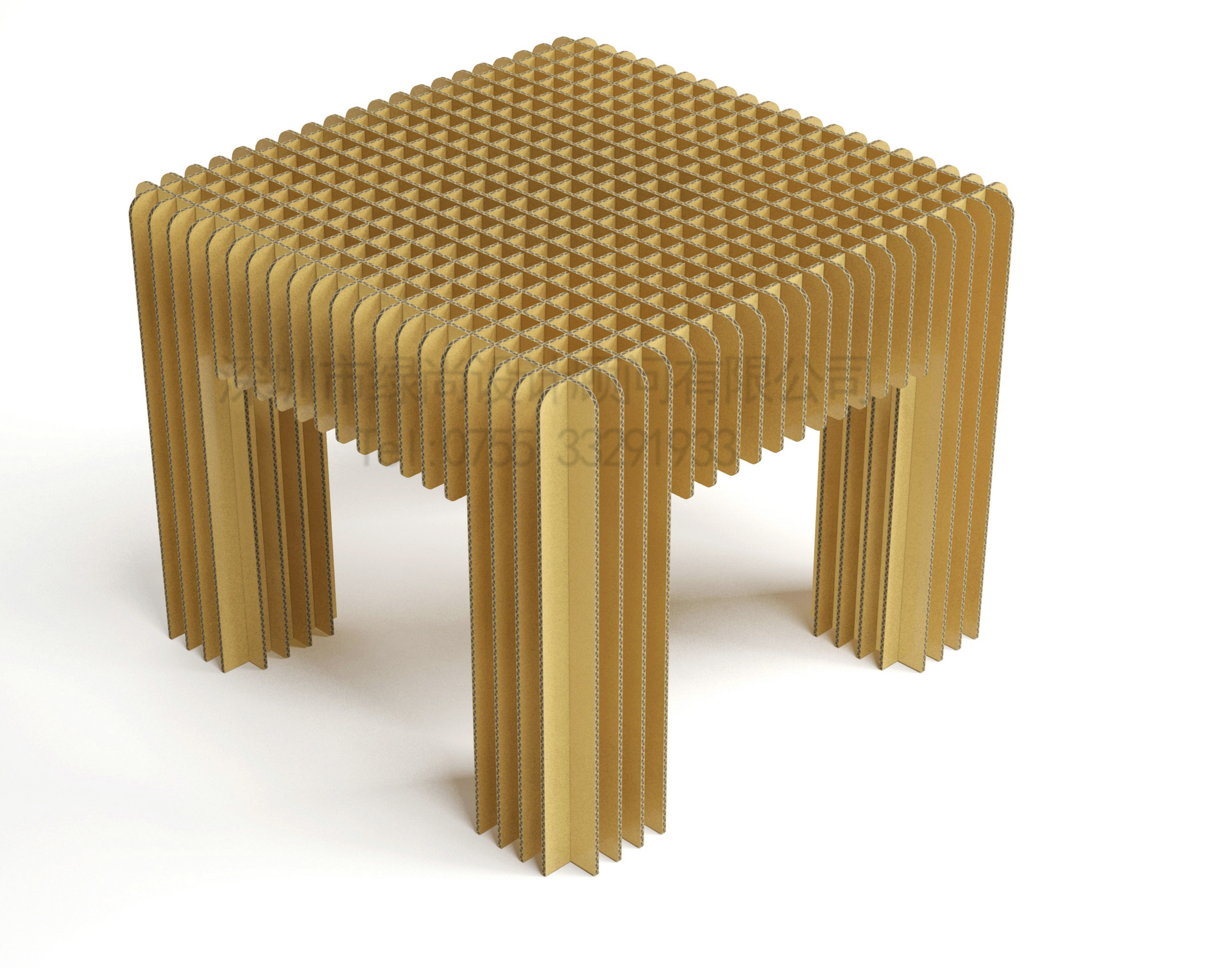 瓦楞纸板片状方形桌创意瓦楞家具新款设计家居摆设