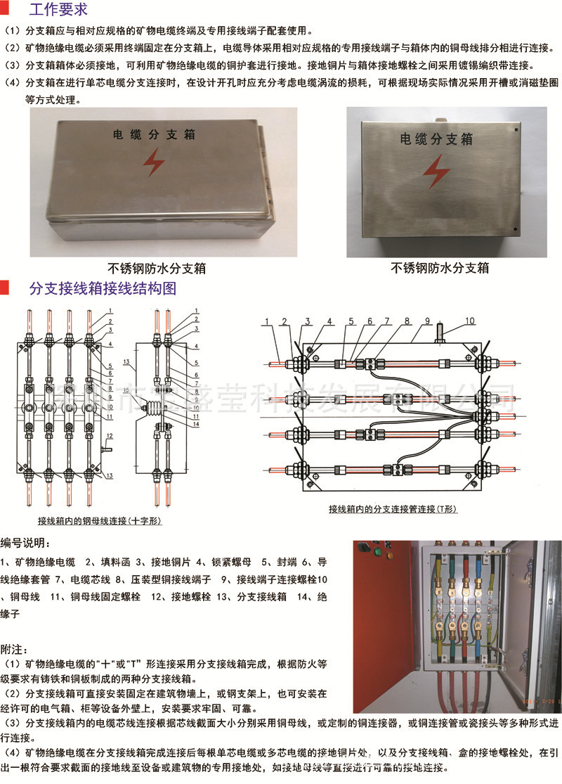 厂家直供yttw柔性电缆分支箱 t接箱 中间接线箱 防火电缆附件