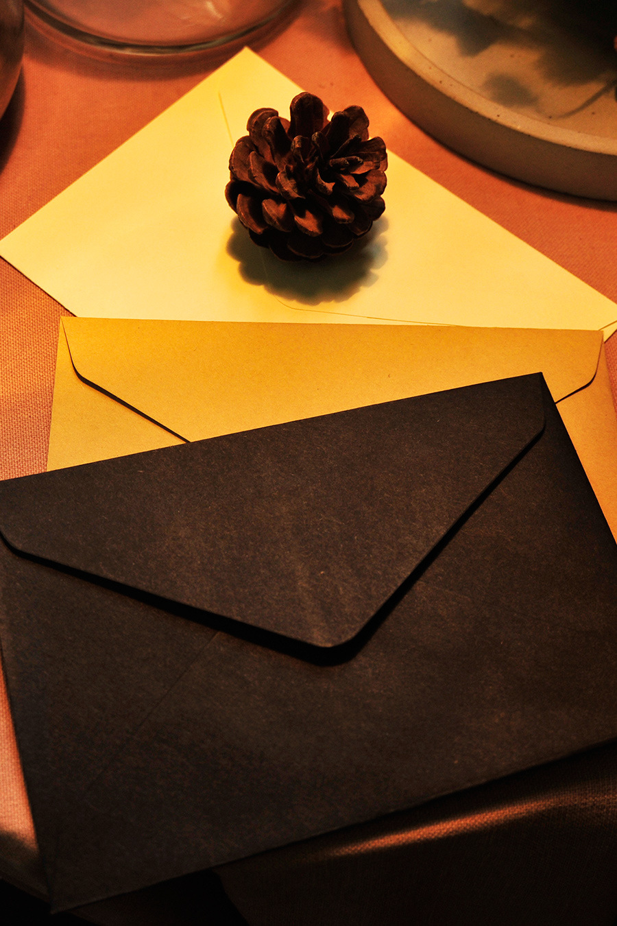 沐光 复古简约创意空白牛皮纸信封定制 明信片信封收纳