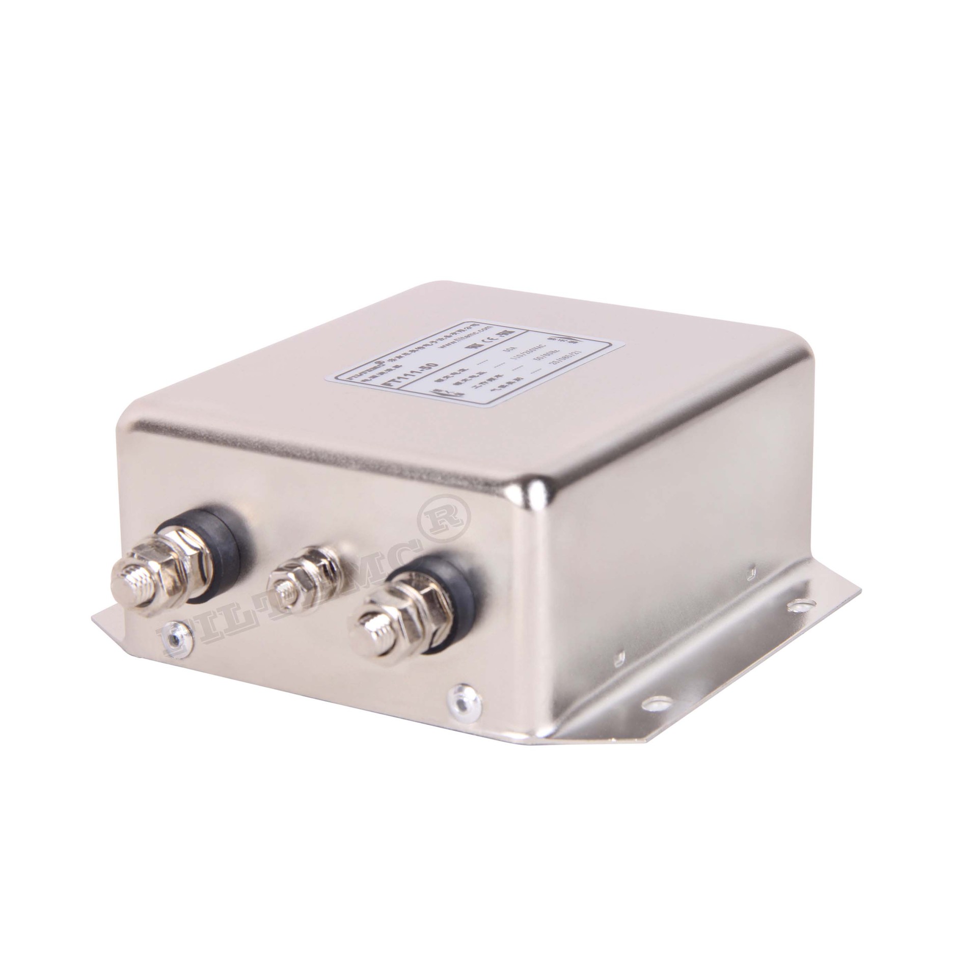 filtemc emi/emc 交流单相电源滤波器220v 电源净化器 ft111-50a