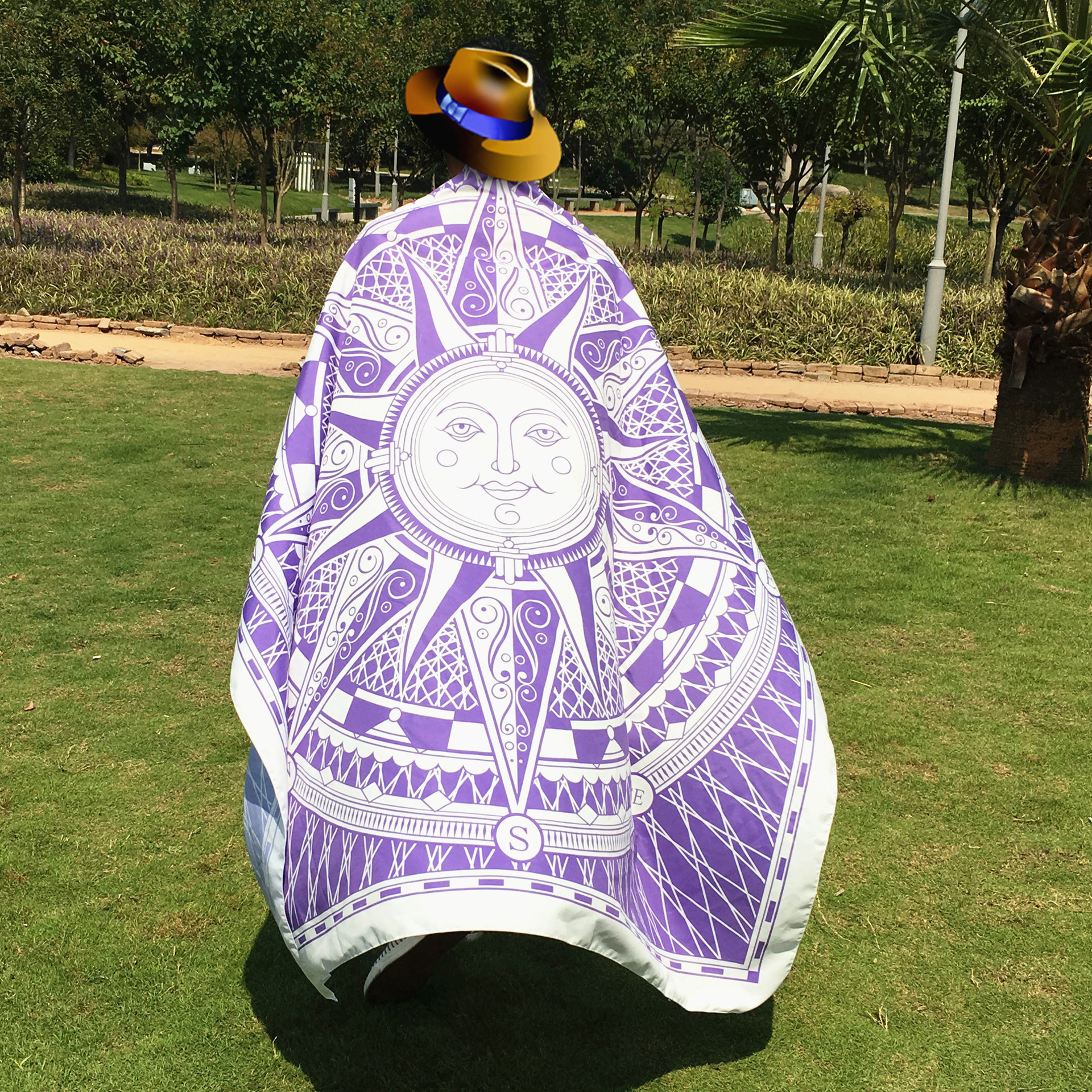 太阳神方巾挂毯丝巾沙滩巾圣诞风景图星座图