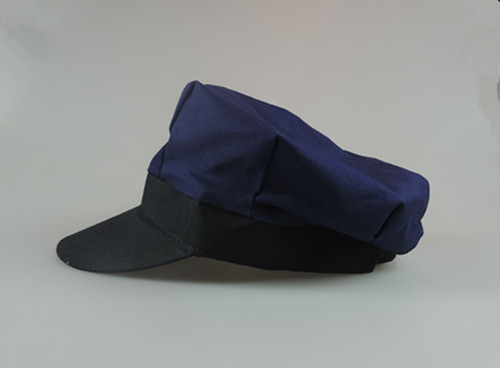 2016新儿童全棉斜纹7角警察帽军帽蓝色印police徽章cosplay帽