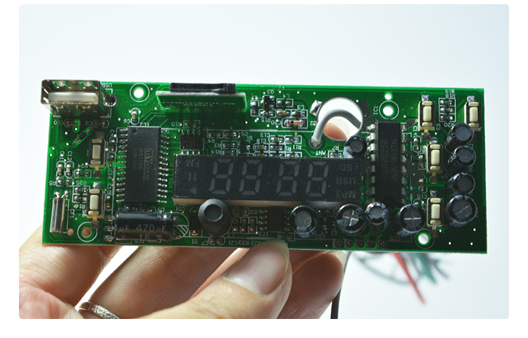 供应24v车载mp3fm线路板 pcb收音机电路线路板 双面pcb板材(fr4)