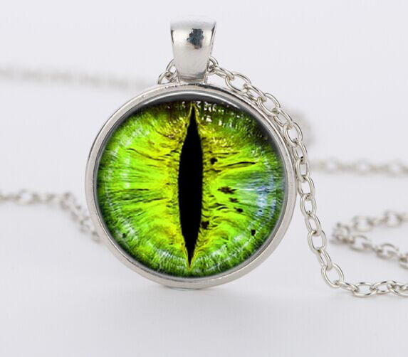 欧美创意新款 多彩瞳孔猫眼系类时光宝石项链 ebay,速卖通货源