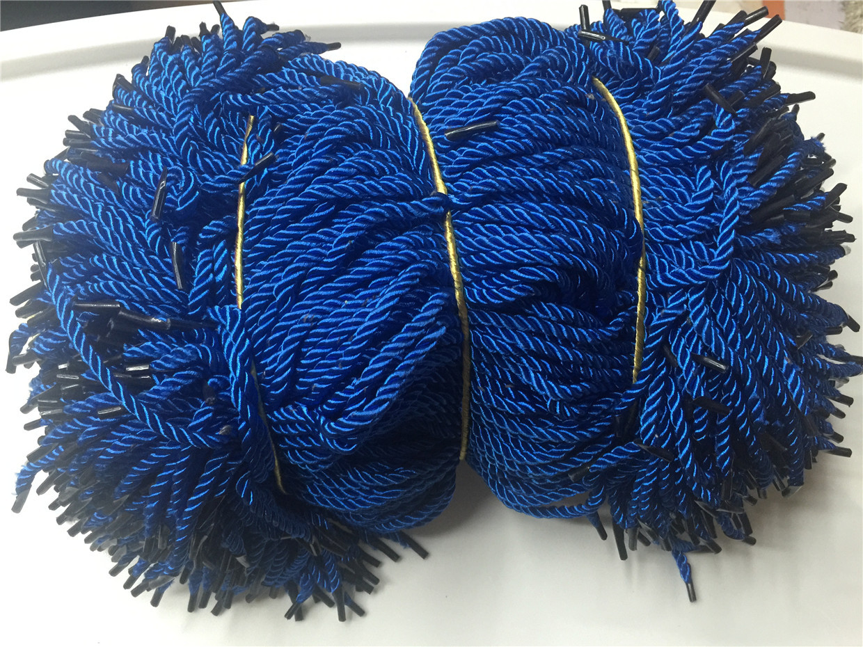 现货供应高档优38cm三股绳手提袋绳礼品带可加工打头定制长度