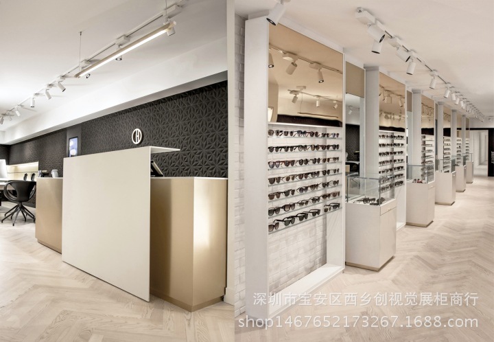 百事眼镜架 木质 高端商场眼镜柜台货架 眼镜烤漆展柜陈列展示架