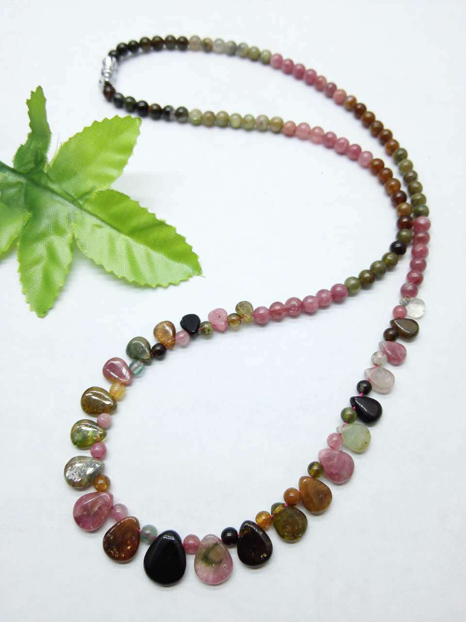 碧玺项链 进口电气石碧玺水晶公子链 珠宝饰品首饰批发一站式