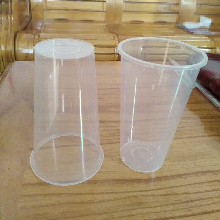 注塑奶茶冷饮杯 650ml加厚pp高透注塑杯 一次性透明塑料杯子批发-红枣