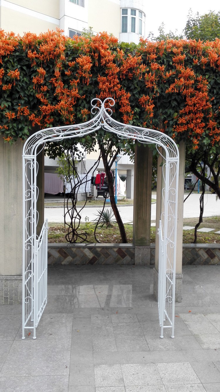 欧式铁艺拱门花架 婚庆道具婚礼铁艺拱门架子爬藤架摄影花门特价