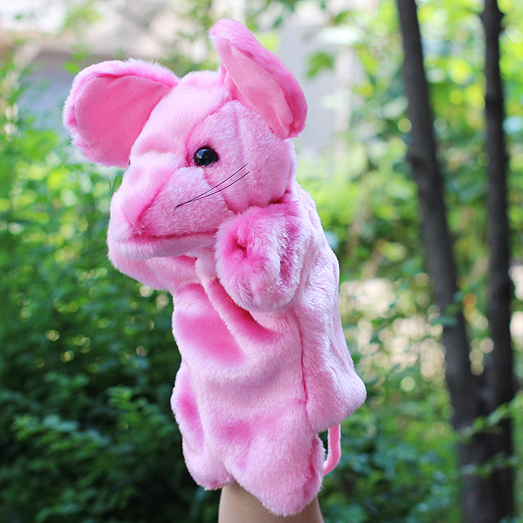 地摊货源毛绒玩具手偶老鼠 小动物手指玩偶现货批发招分销