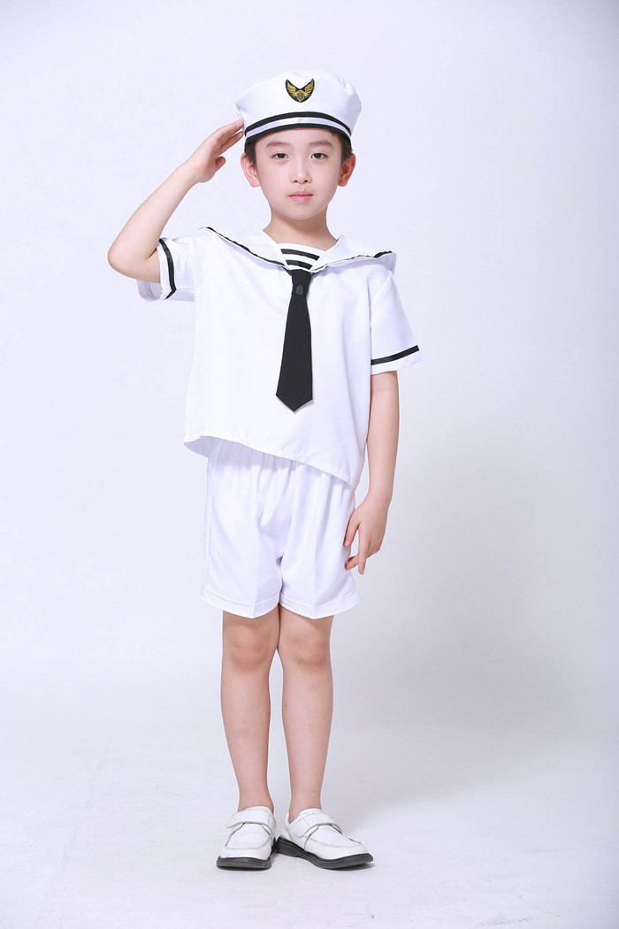 儿童八一建军节服装男女童装小海军装水手服海军万圣节演出乐队套