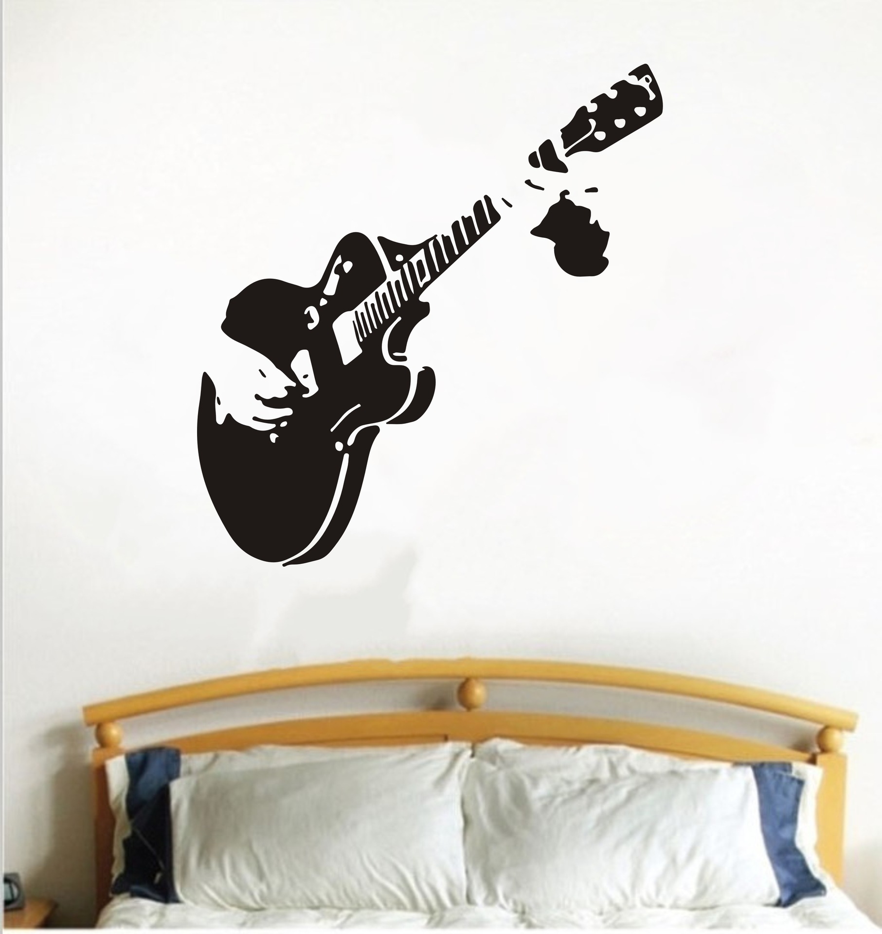 吉他 可移除个性墙贴客厅卧室沙发电视背景墙批发a336p