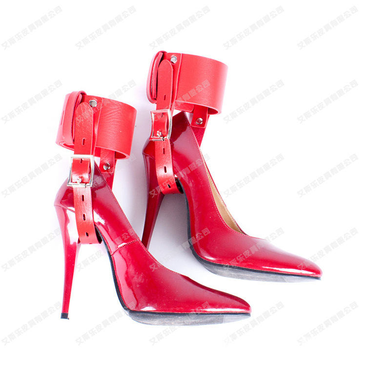 艾斯乐红色成人情趣高跟鞋专用捆绑上锁约束禁锢束缚带调教批发