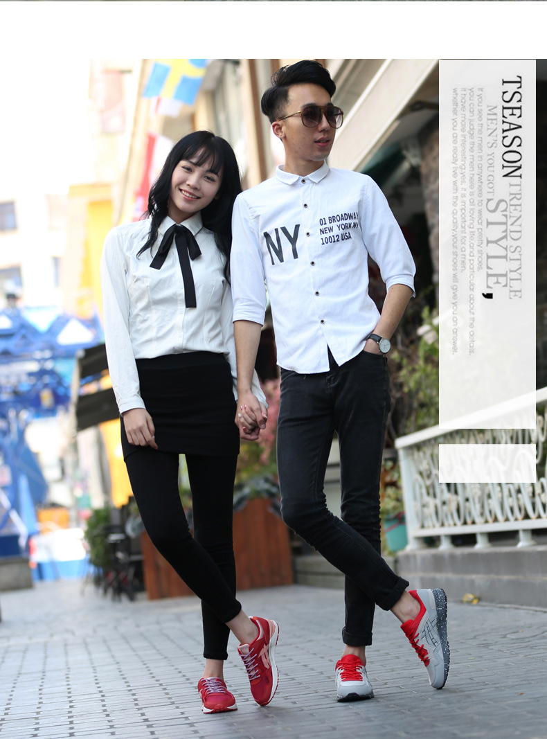 【2016春季新款情侣网布鞋】流行透气运