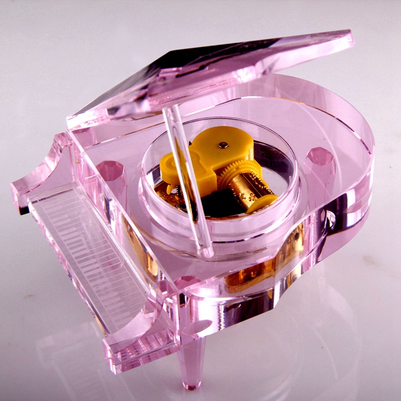 创意水晶钢琴 水晶乐器 水晶工艺品摆件送女友送朋友浪漫礼物