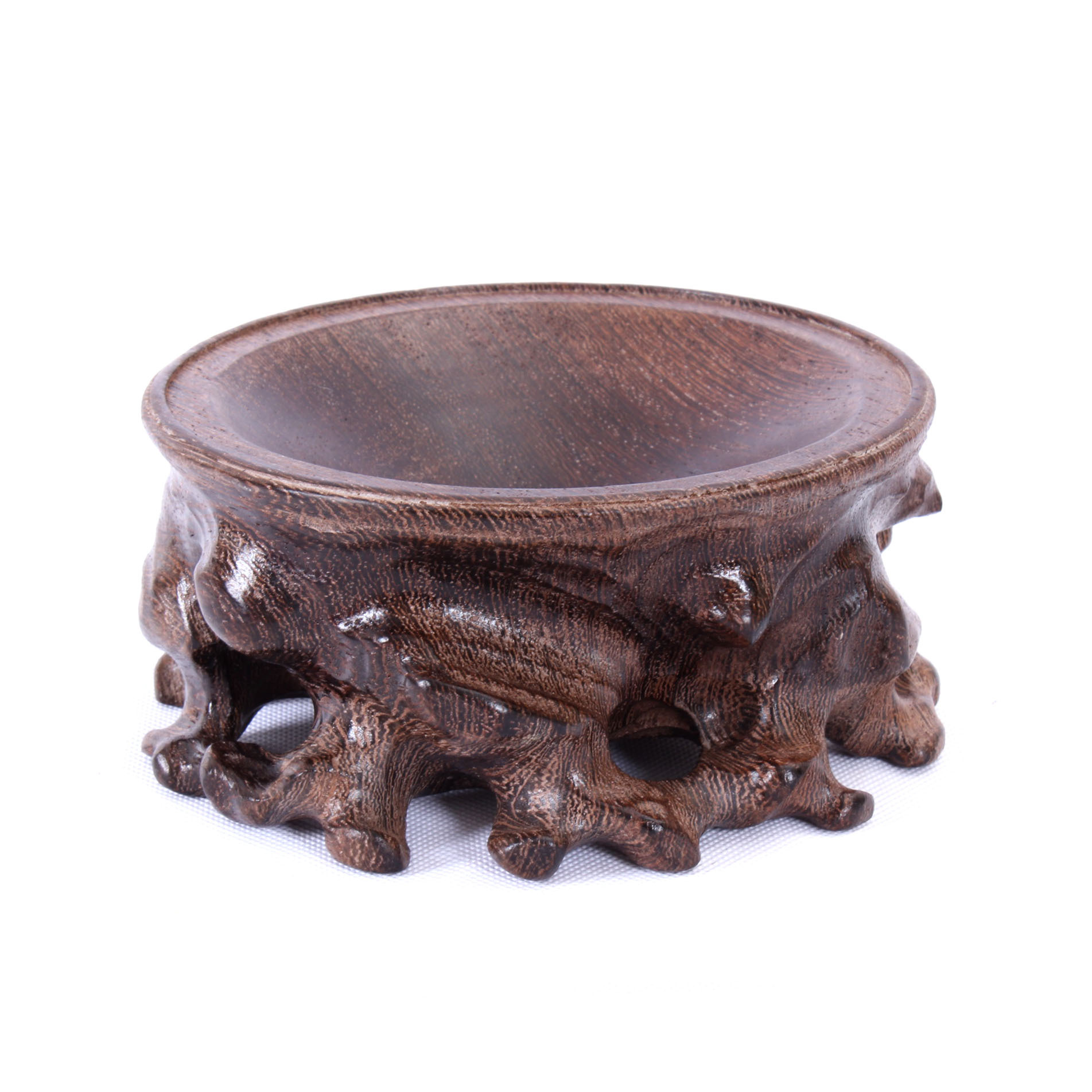 厂家直销红木鸡翅木球座 水晶球奇石底座 家居装饰摆件批发