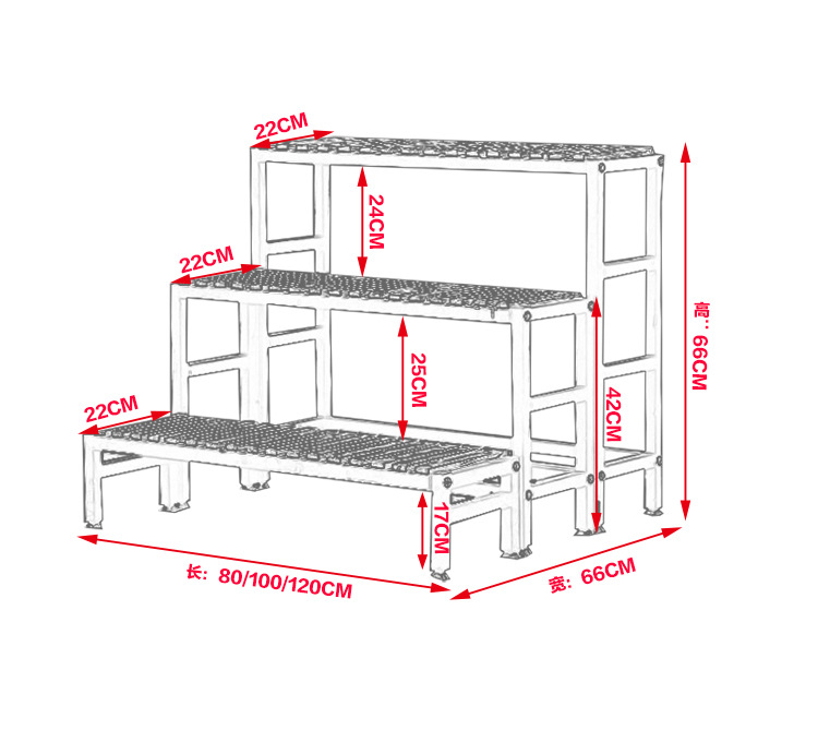 铁艺花架多层欧式吊兰花盆架阶梯落地式花架落地植物架可移动花架