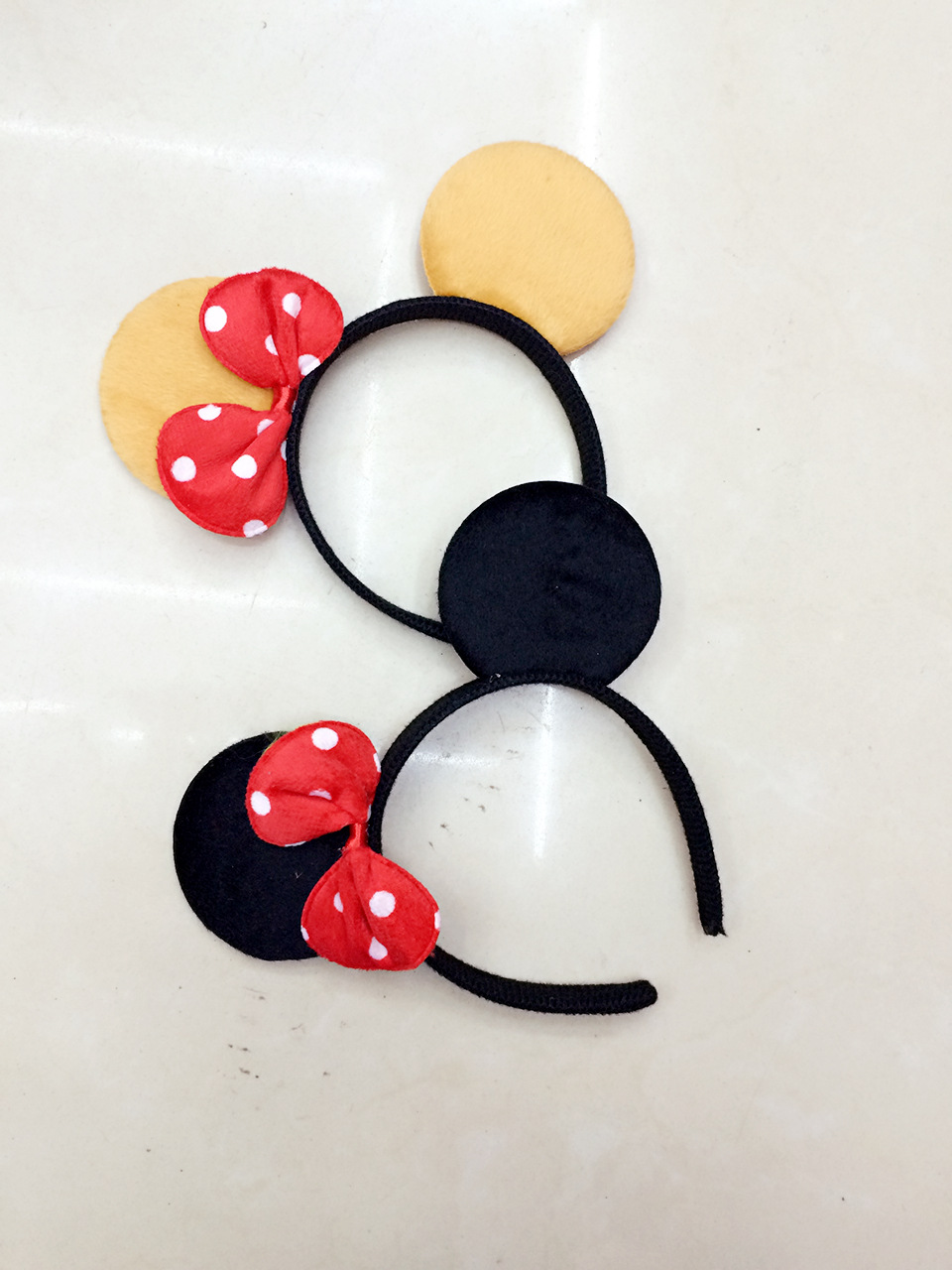 米奇头箍 米老鼠表演米妮发箍米老鼠蝴蝶结头饰化装舞会用品批发