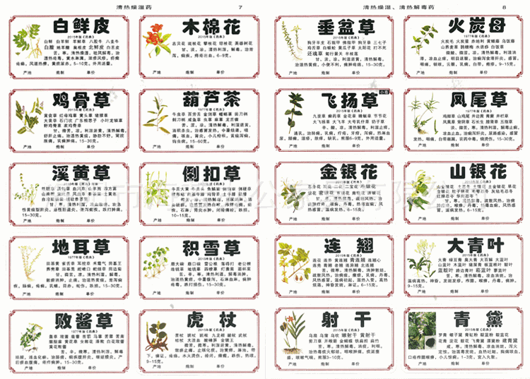 特价包邮正版镀膜中药柜标签贴纸不干胶中草药名称大全带目