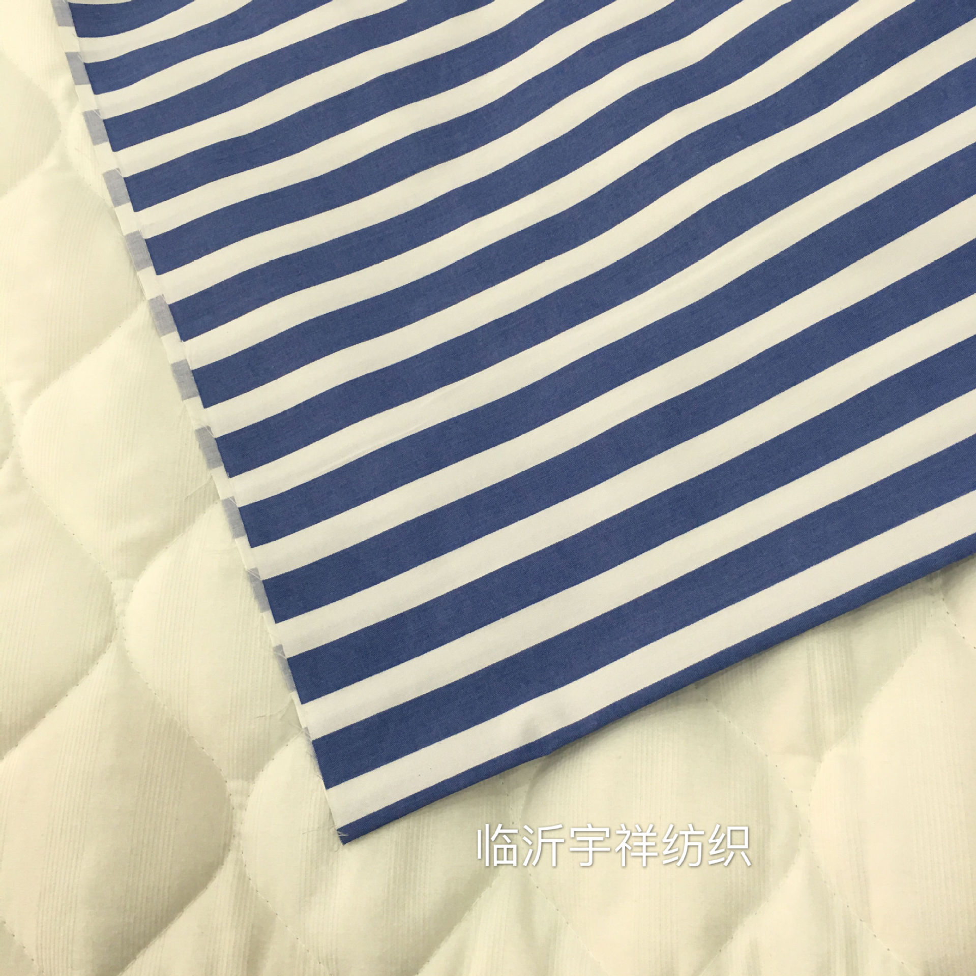 现货医院涤棉蓝白条纯耐氯漂床上用品布草厂家直销 可加工可定做