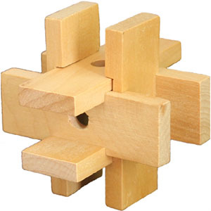 榉木经典六根鲁班 古典益智玩具孔明锁 趣味解锁礼物 十八罗汉