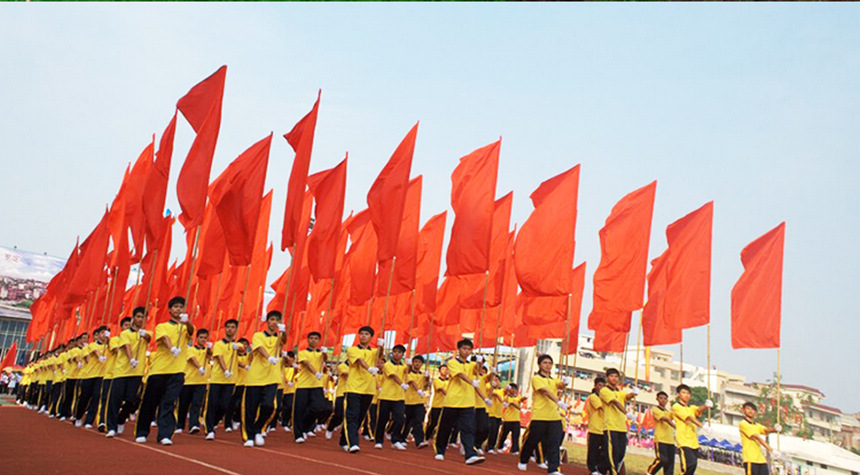 厂家批发五色彩旗优质飘旗彩旗刀旗运动会旗帜可印刷logo可定