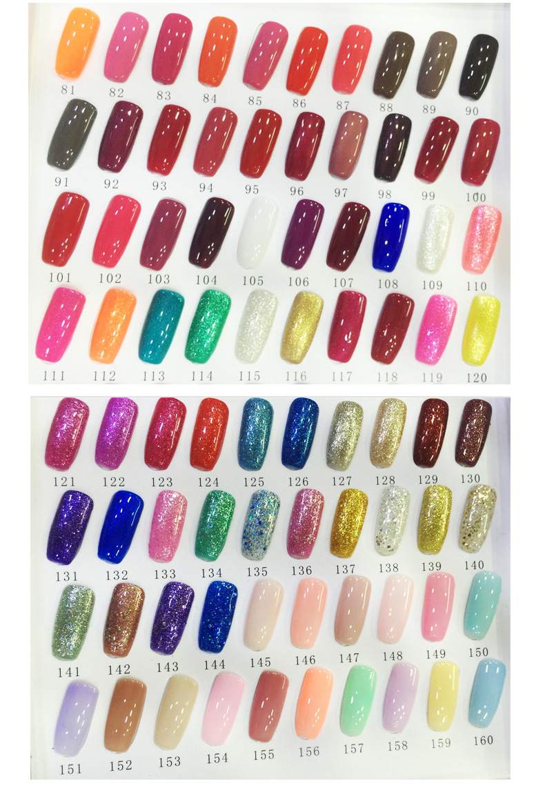 琪杰甲油胶批发正品美甲店专用皇冠富丽胶蔻丹芭比胶160色指甲胶