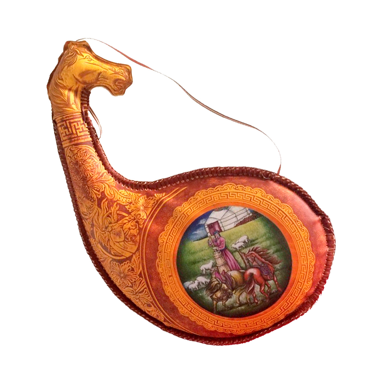 蒙古特产马奶酒38度敕勒歌3斤压花马头水袋马奶酒 营养马奶.