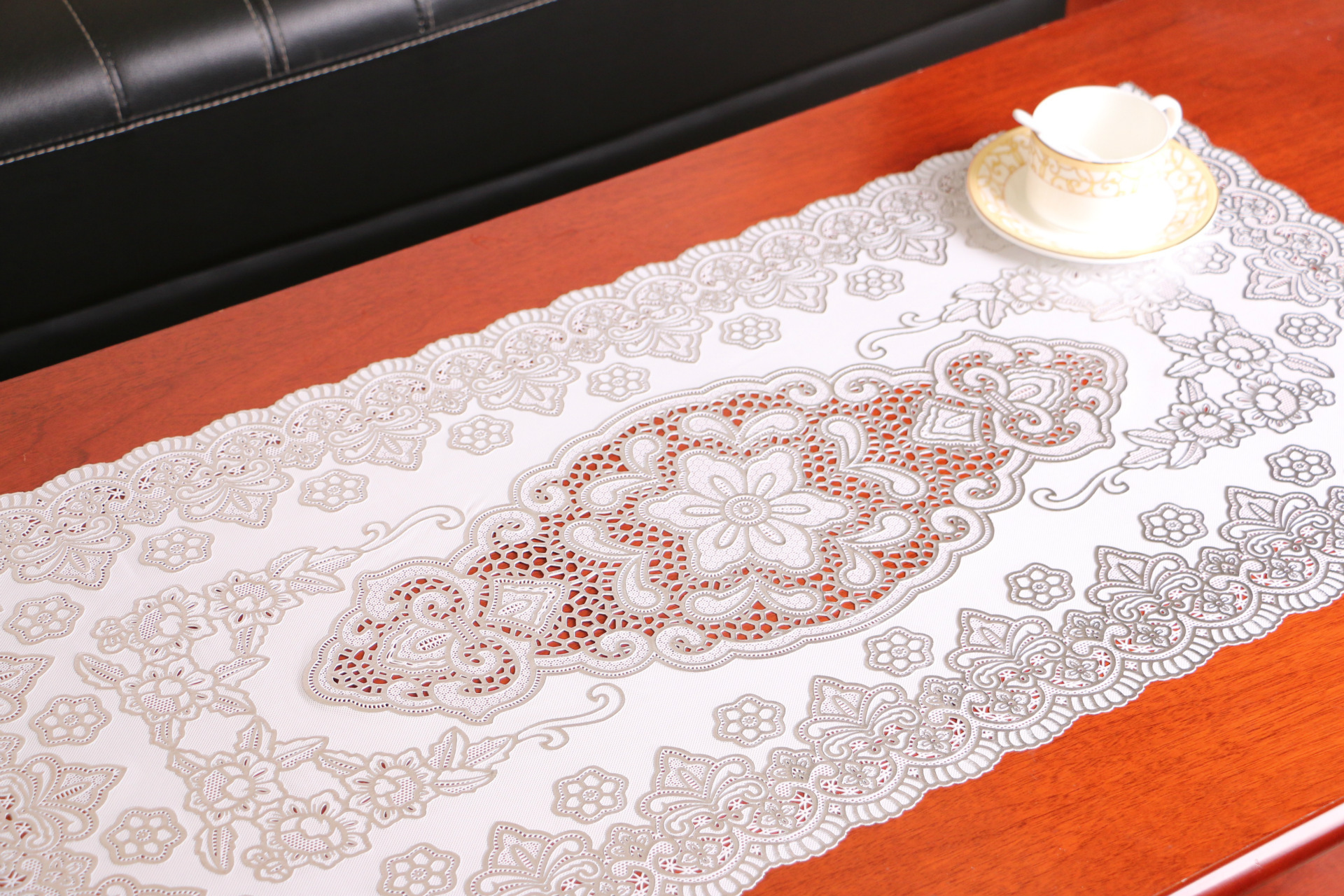 优质耐高温pvc餐垫 长方形pvc烫金杯垫 桌面防滑垫 水果碗盘垫