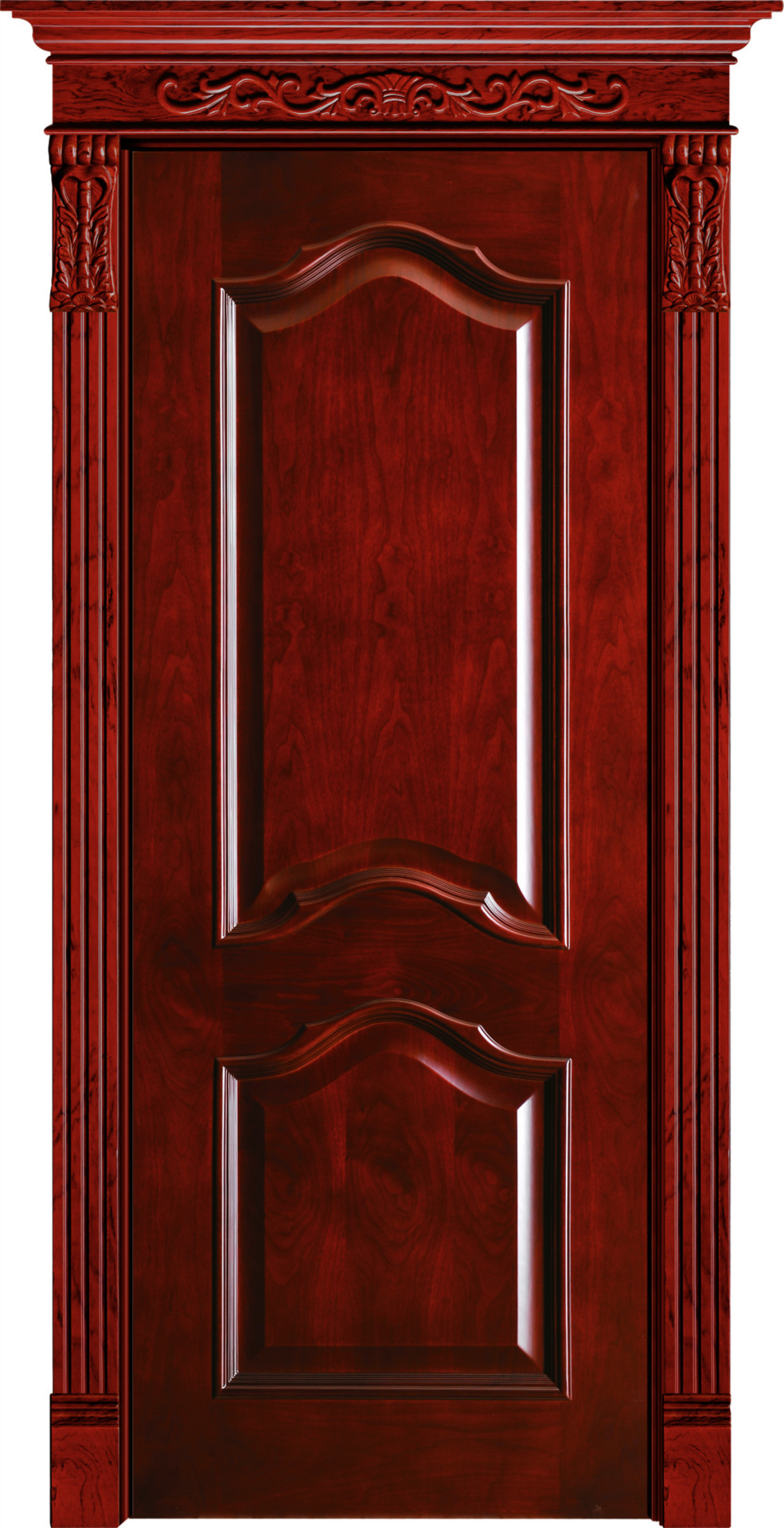 定制入户门室内门 原木实木 红橡胡桃樱桃花梨水曲柳 双开 封闭