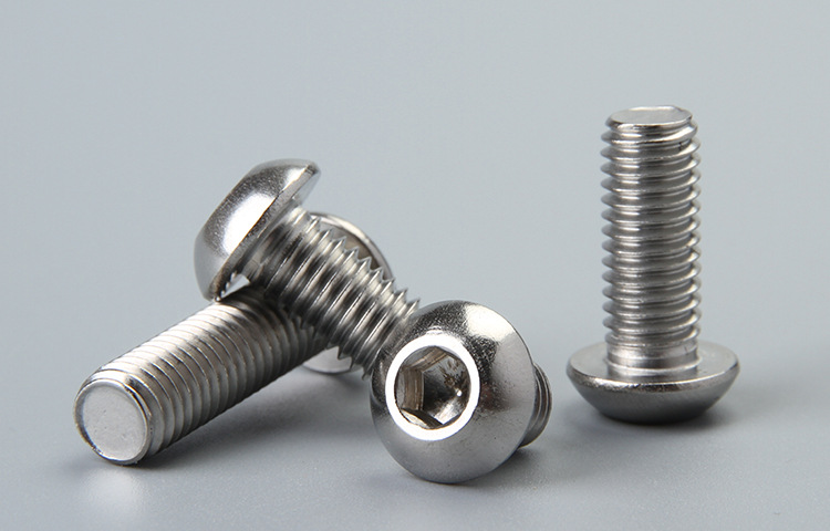 304不锈钢din7380盘头内六角螺丝 304 元头内六.