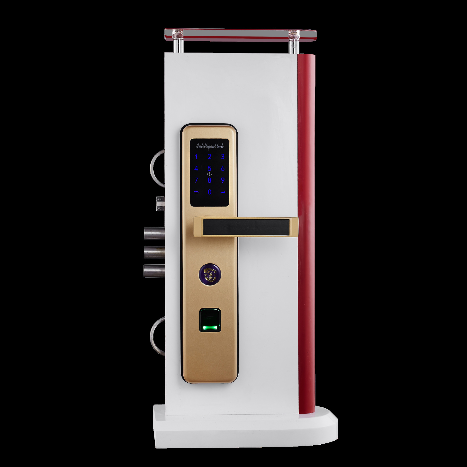 厂家直销家用电子门锁防盗门锁智能锁-指纹锁-密码锁-刷卡锁-金色