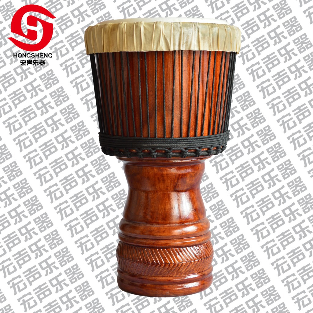 厂家特价 整木掏空12寸非洲手鼓 珍贝鼓 山羊皮包边专业非洲鼓