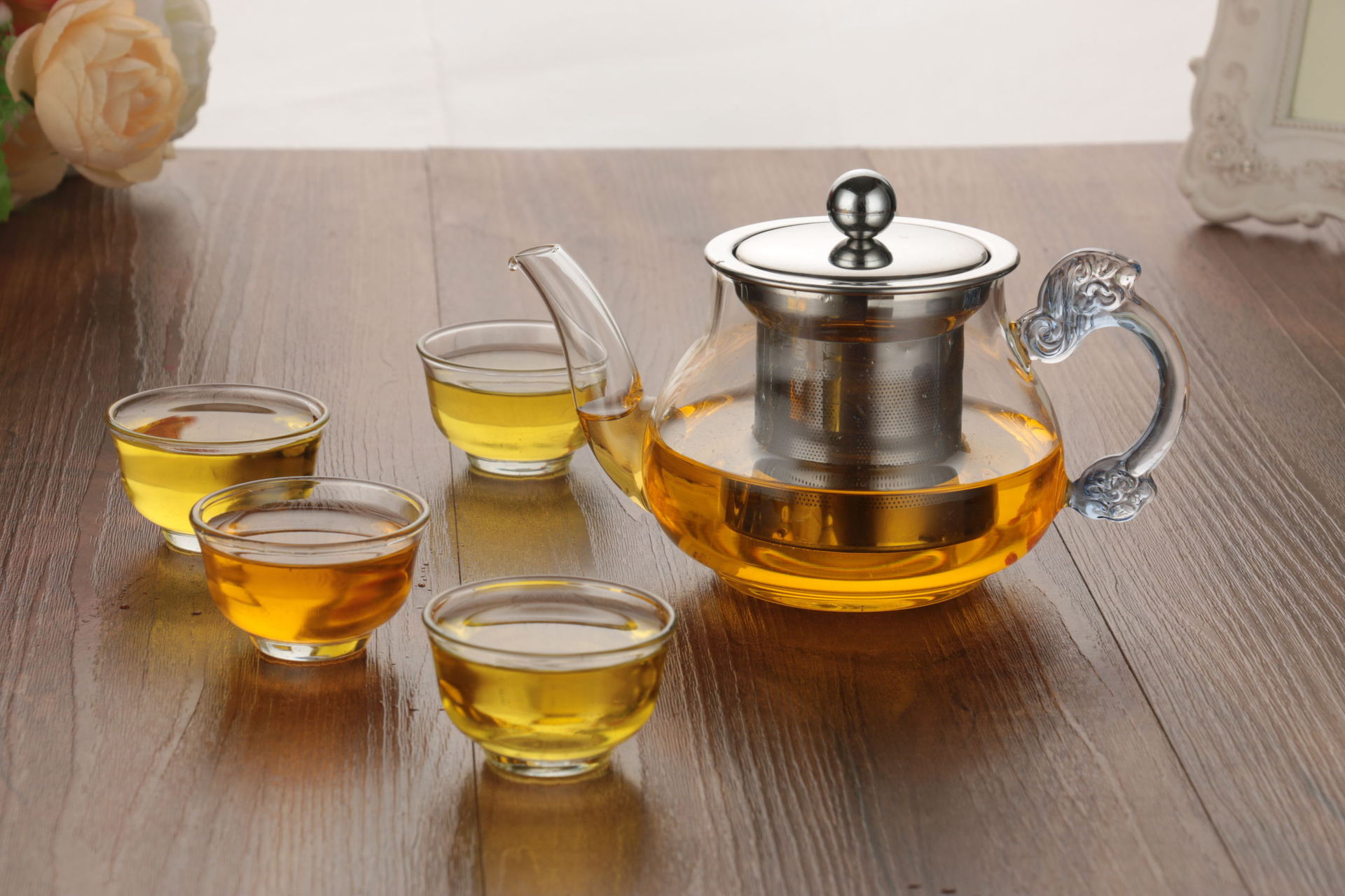 厂家直销功夫壶玻璃茶具玻璃壶耐高温不锈钢内胆过滤泡茶器花茶壶