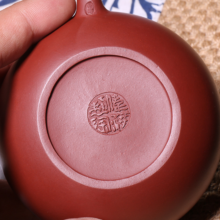 宜兴西施紫砂壶 大红袍西施紫砂壶 名家纯手工卢伟萍球孔西施茶器