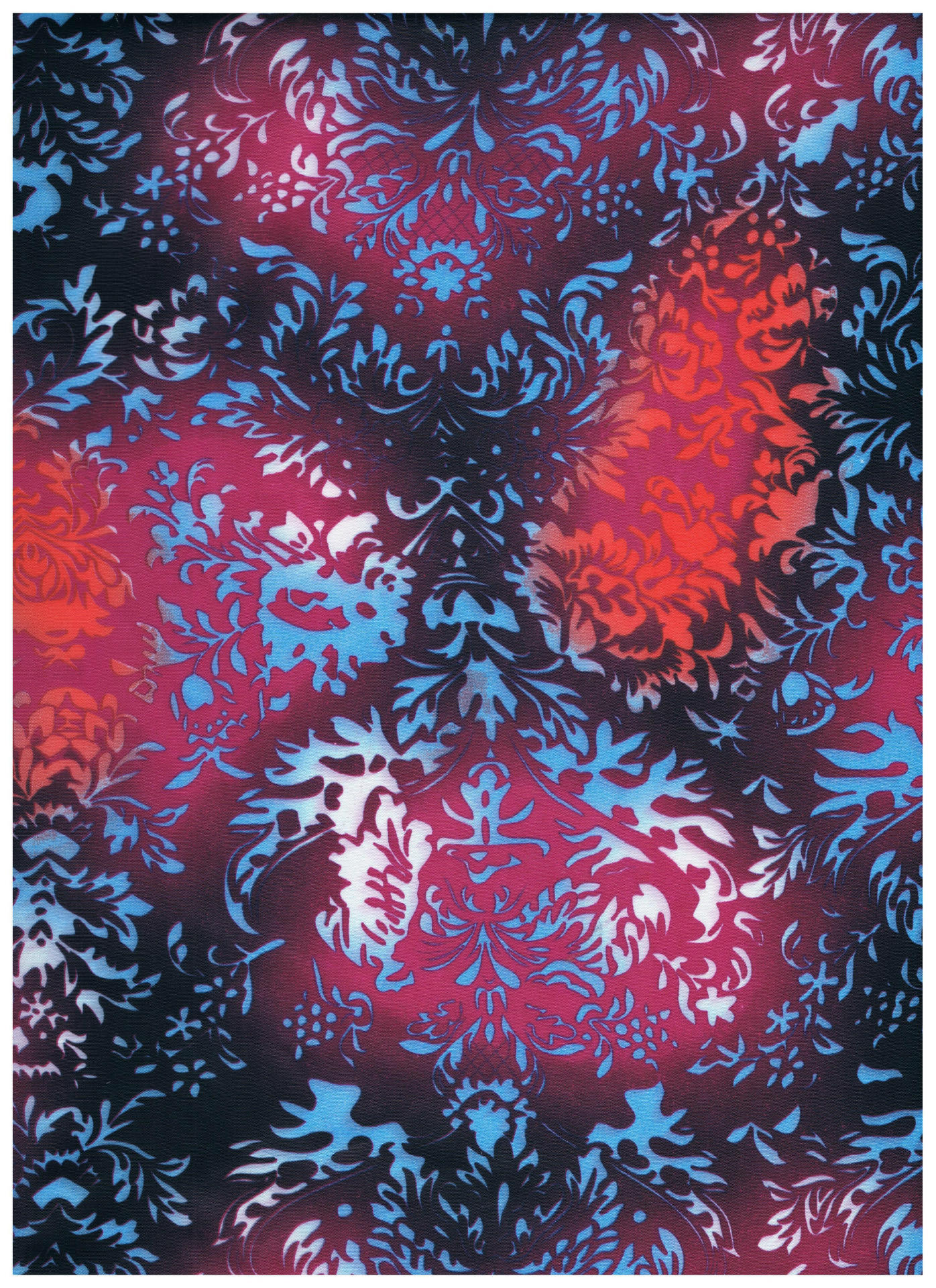 热转移印花渐变图案可定制 数码印花面料 全涤面料