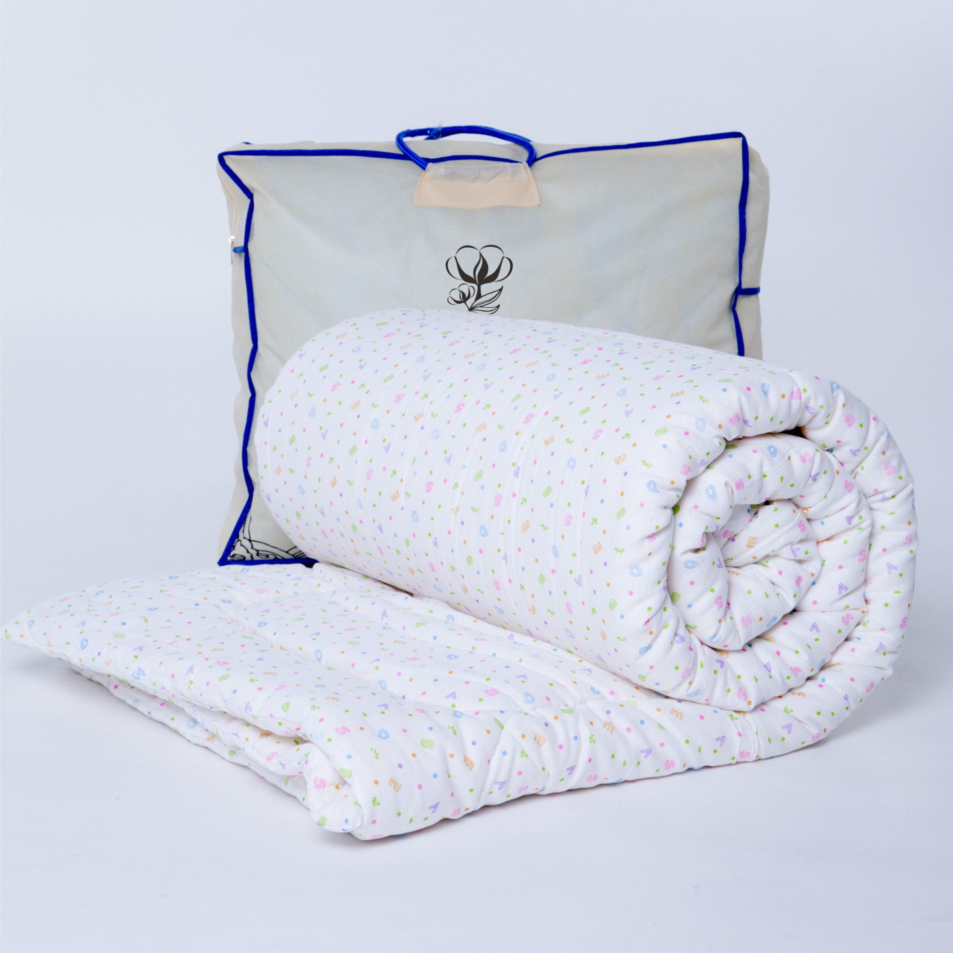 子母被冬被新疆手采纯棉透气棉布料整体绗绣工艺四季被保暖