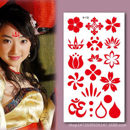 纹身贴纸批发惹红尘古装影楼影视剧花钿额饰额头贴花印花眉心贴