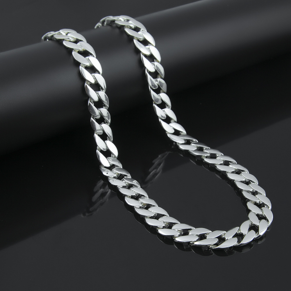 吴亦凡权志龙嘻哈镀金光面古巴链迈阿密项链古巴手链亚马逊爆款