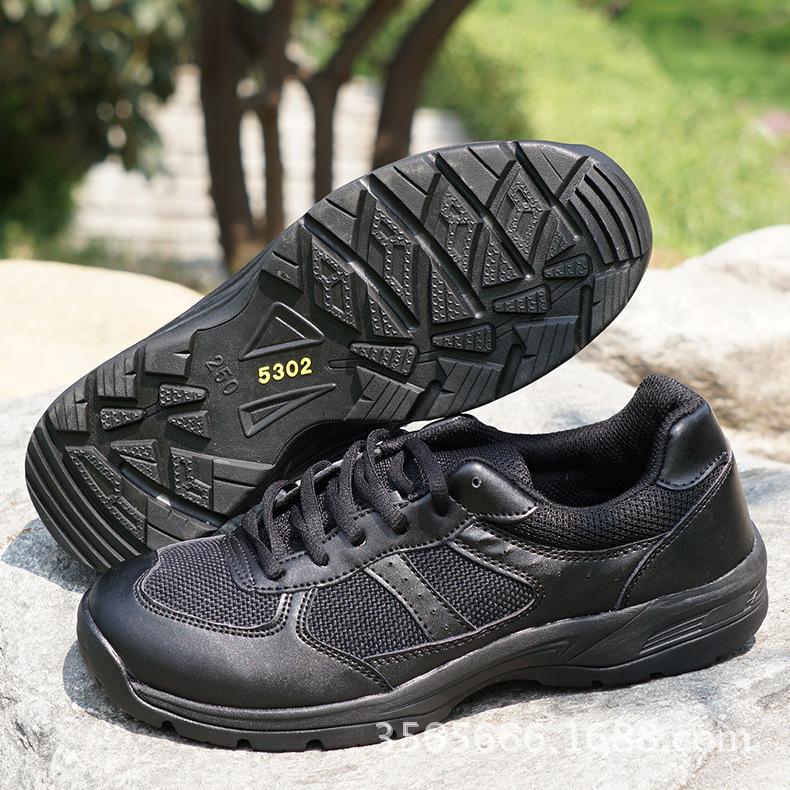 漯河市旗超皮鞋厂 供应信息 军靴,战术靴 5302新款黑色作训鞋 07awj鞋