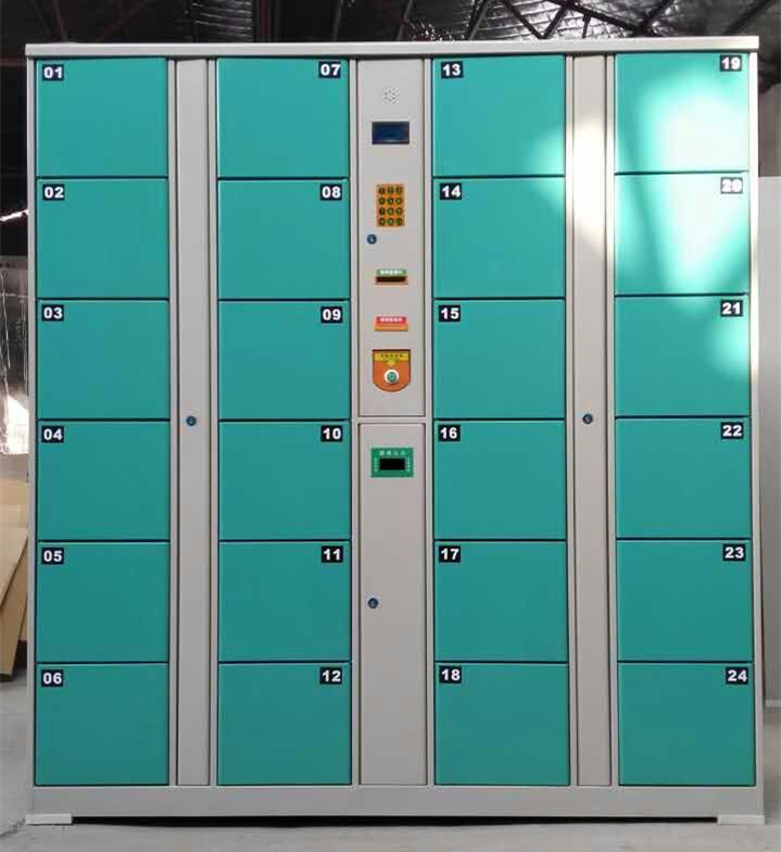 厂家直销24门电子锁寄存柜笔记本电脑存放柜员工柜超市条码存包柜