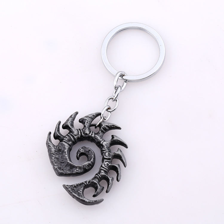 网游周边star craftⅡ星际争霸2人族虫族标志金属钥匙扣 钥匙扣