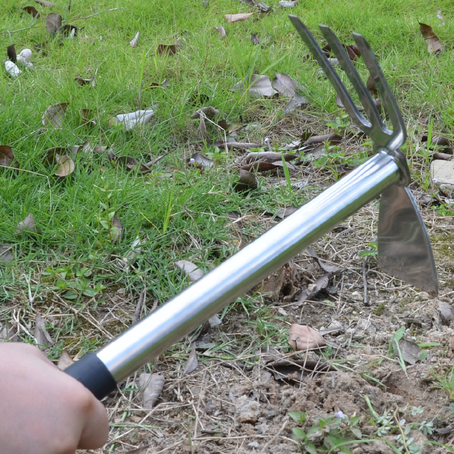 鑫美不锈钢两用锄头,园林锄头,锄地松土小能手!